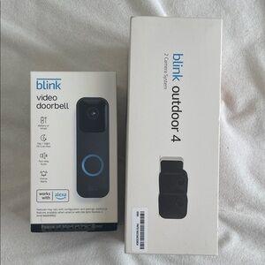 Blink doorbell and outdoor camera home security system